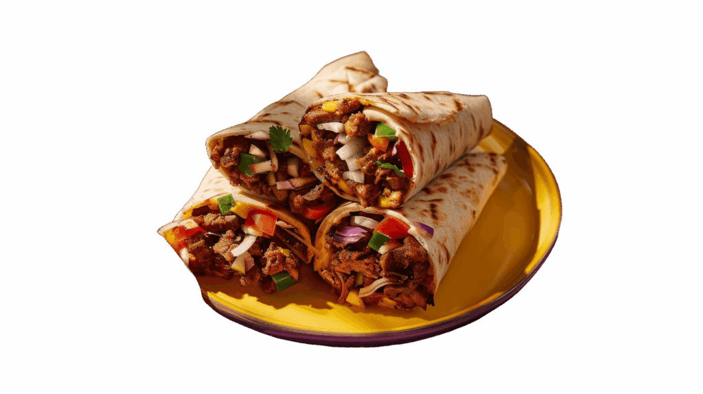 Lamb Masala Wrap or Kathi Roll
