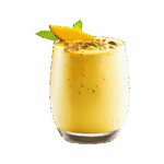 Mango Lassi (House Specialty: Lassi blended with mango & rosewater)